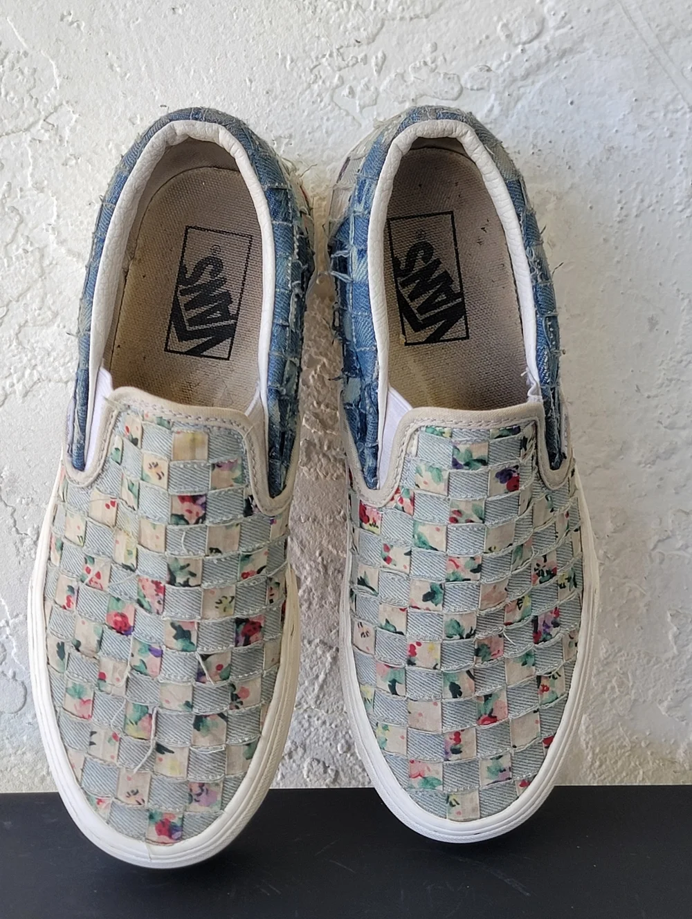 Vans Woven Classic Slip-On Stackform Women's Shoes Denim-Floral Size 8 - Picture 6 of 8
